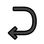 Right Arrow Curving Left SVG Icon